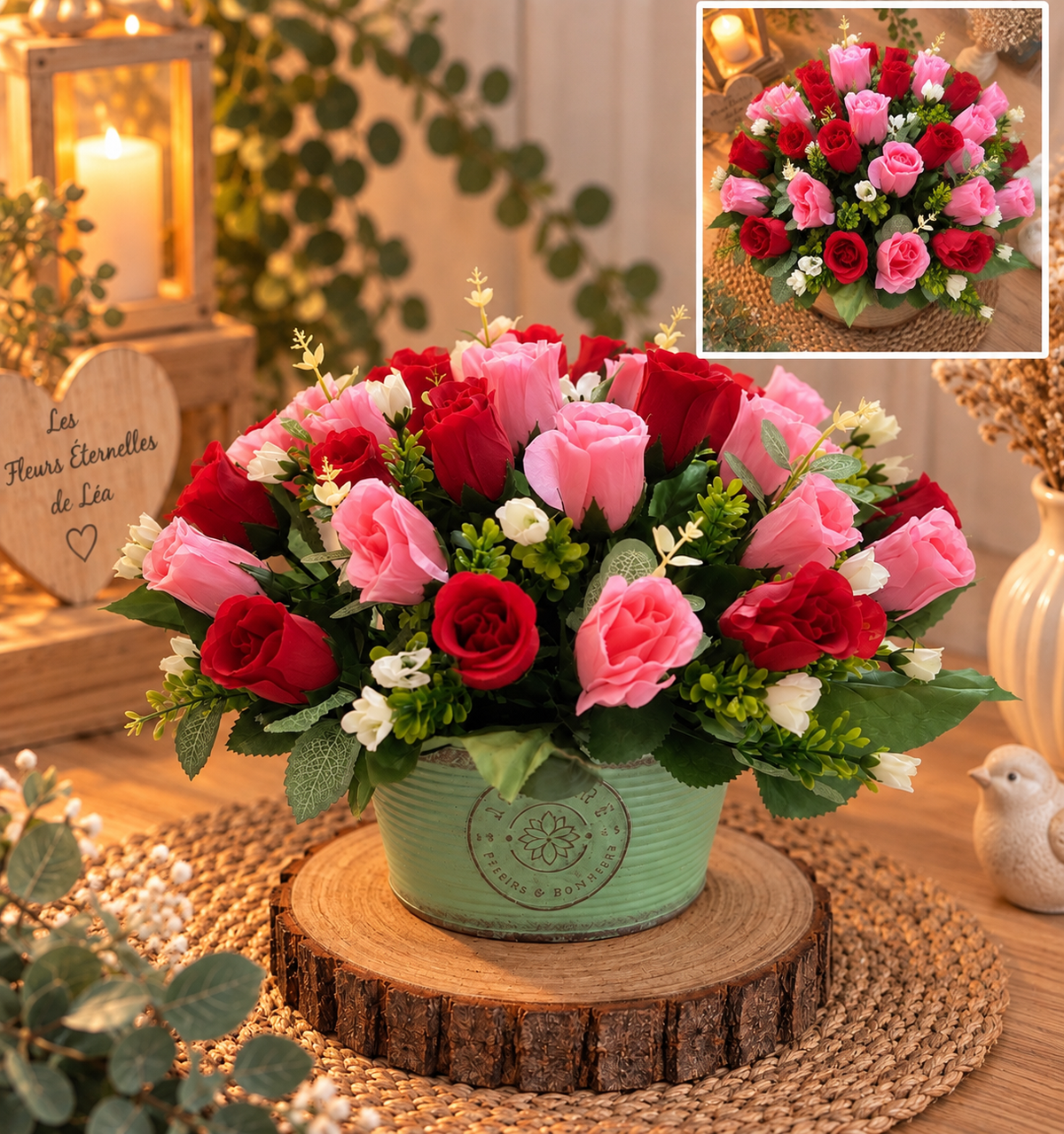 Passion Éternelle – Grande composition florale